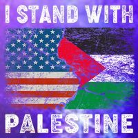 I Stand With Palestine Us Flag Palestinians Flag Coaster thumb 2