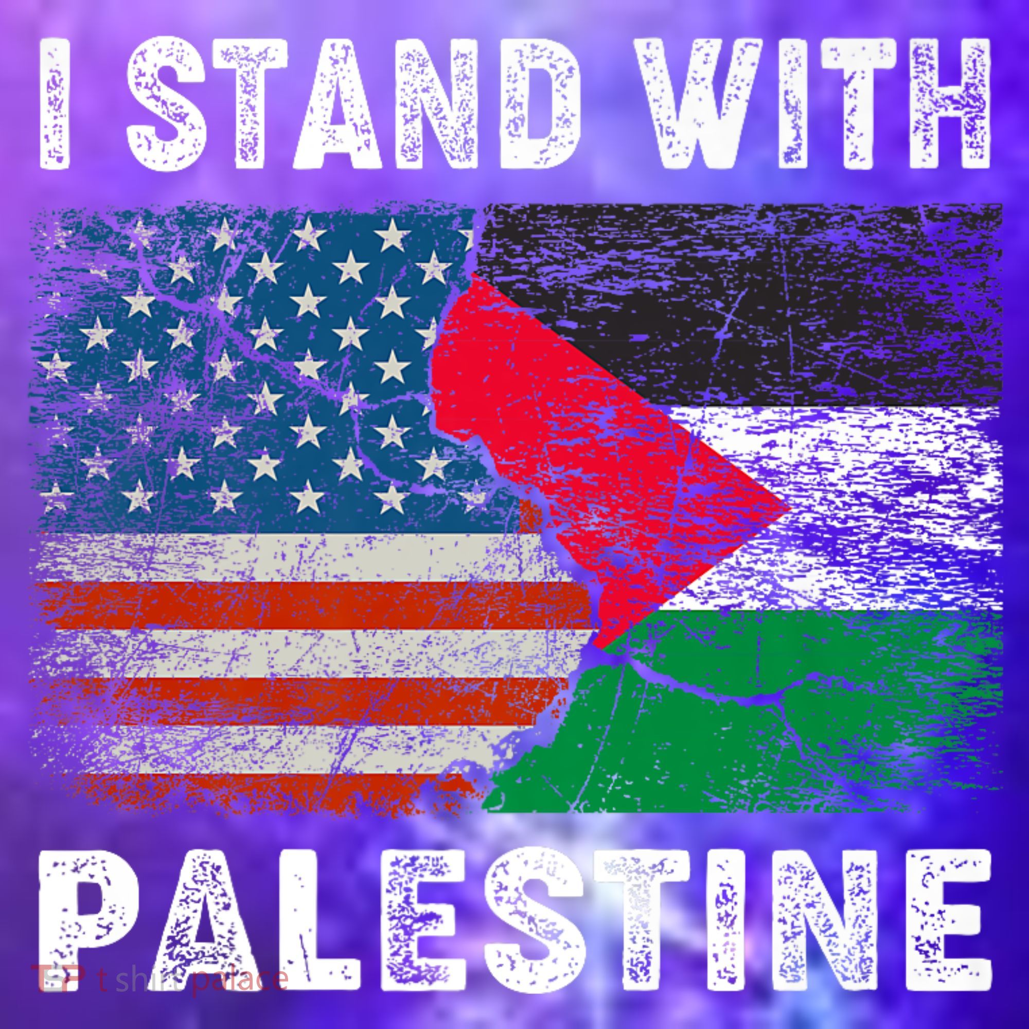 I Stand With Palestine Us Flag Palestinians Flag Coaster