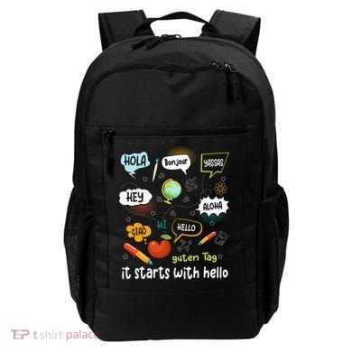 It Starts With Hello Friendship Inclusion Language Backpack