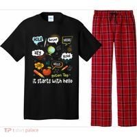 It Starts With Hello Friendship Inclusion Language Pajama Set thumb 0