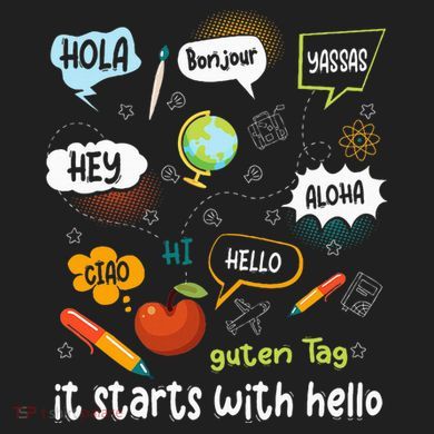 It Starts With Hello Friendship Inclusion Language Women's Dry Zone Grid Polo