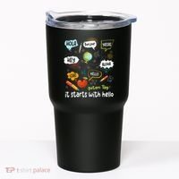 It Starts With Hello Friendship Inclusion Language Tumbler thumb 0