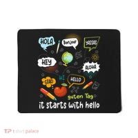 It Starts With Hello Friendship Inclusion Language Mousepad thumb 0