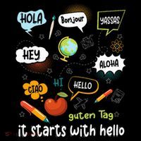 It Starts With Hello Friendship Inclusion Language Tank Top thumb 6