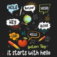 It Starts With Hello Friendship Inclusion Language Golf Towel thumb 3