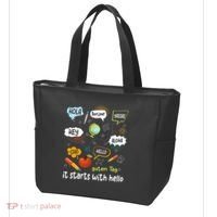 It Starts With Hello Friendship Inclusion Language Tote Bag thumb 3