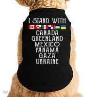 I Stand With Canada Greenland Mexico Panama Gaza Ukraine Doggie Tank thumb 0