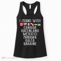 I Stand With Canada Greenland Mexico Panama Gaza Ukraine Women's Tank Top thumb 0