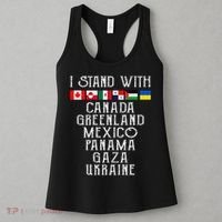 I Stand With Canada Greenland Mexico Panama Gaza Ukraine Women's Tank Top thumb 3