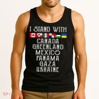 I Stand With Canada Greenland Mexico Panama Gaza Ukraine Tank Top thumb 3
