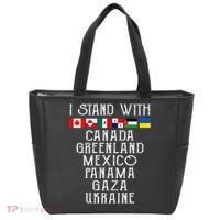 I Stand With Canada Greenland Mexico Panama Gaza Ukraine Tote Bag thumb 0