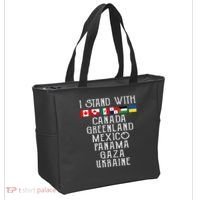 I Stand With Canada Greenland Mexico Panama Gaza Ukraine Tote Bag thumb 2