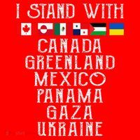 I Stand With Canada Greenland Mexico Panama Gaza Ukraine Santa Hat thumb 1