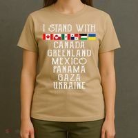 I Stand With Canada Greenland Mexico Panama Gaza Ukraine T-Shirt thumb 4