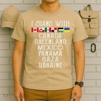 I Stand With Canada Greenland Mexico Panama Gaza Ukraine T-Shirt thumb 6