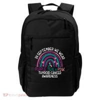 In September We Wear Purple Teal Pink Thyroid Cancer Awareness Backpack thumb 0