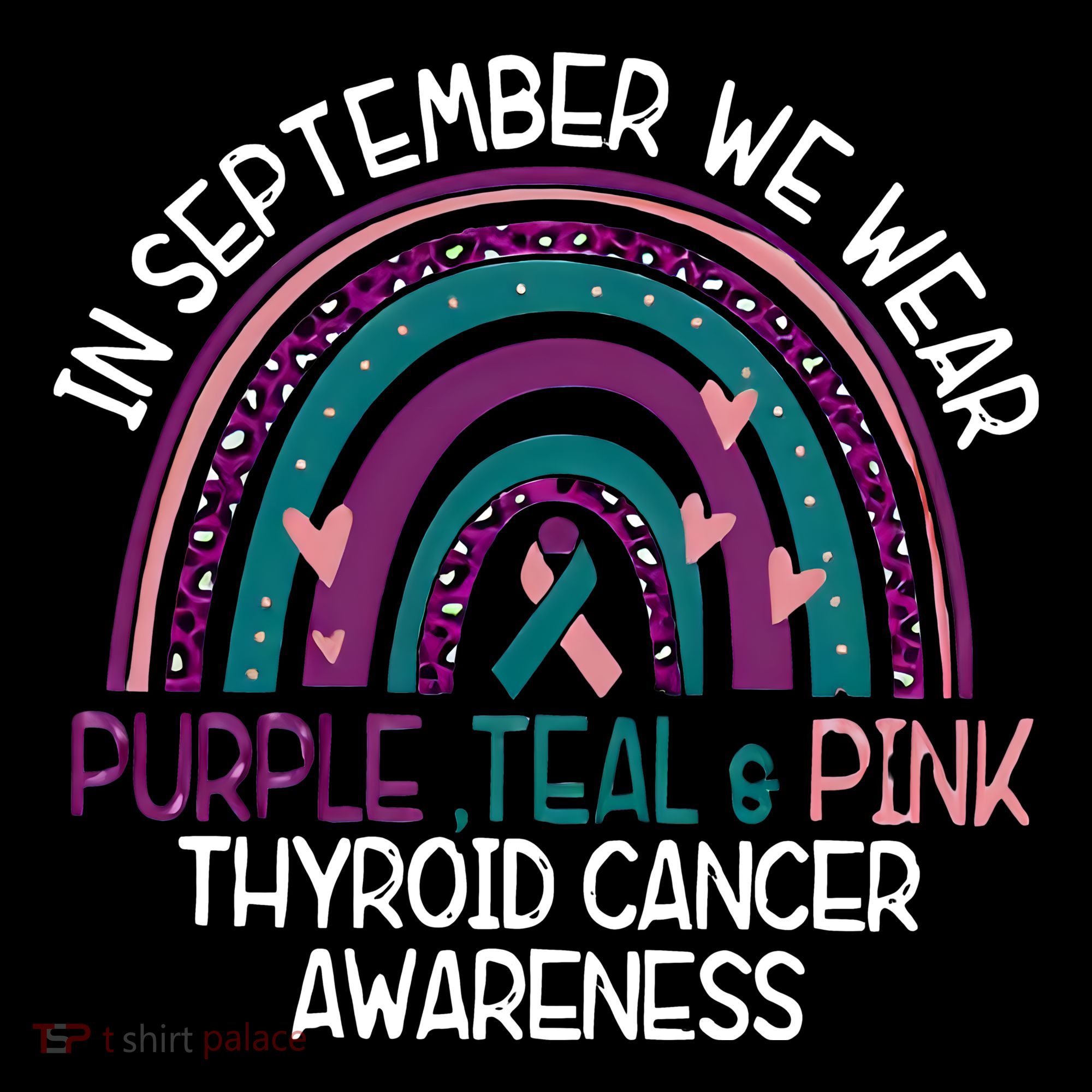 In September We Wear Purple Teal Pink Thyroid Cancer Awareness Coffee Mug