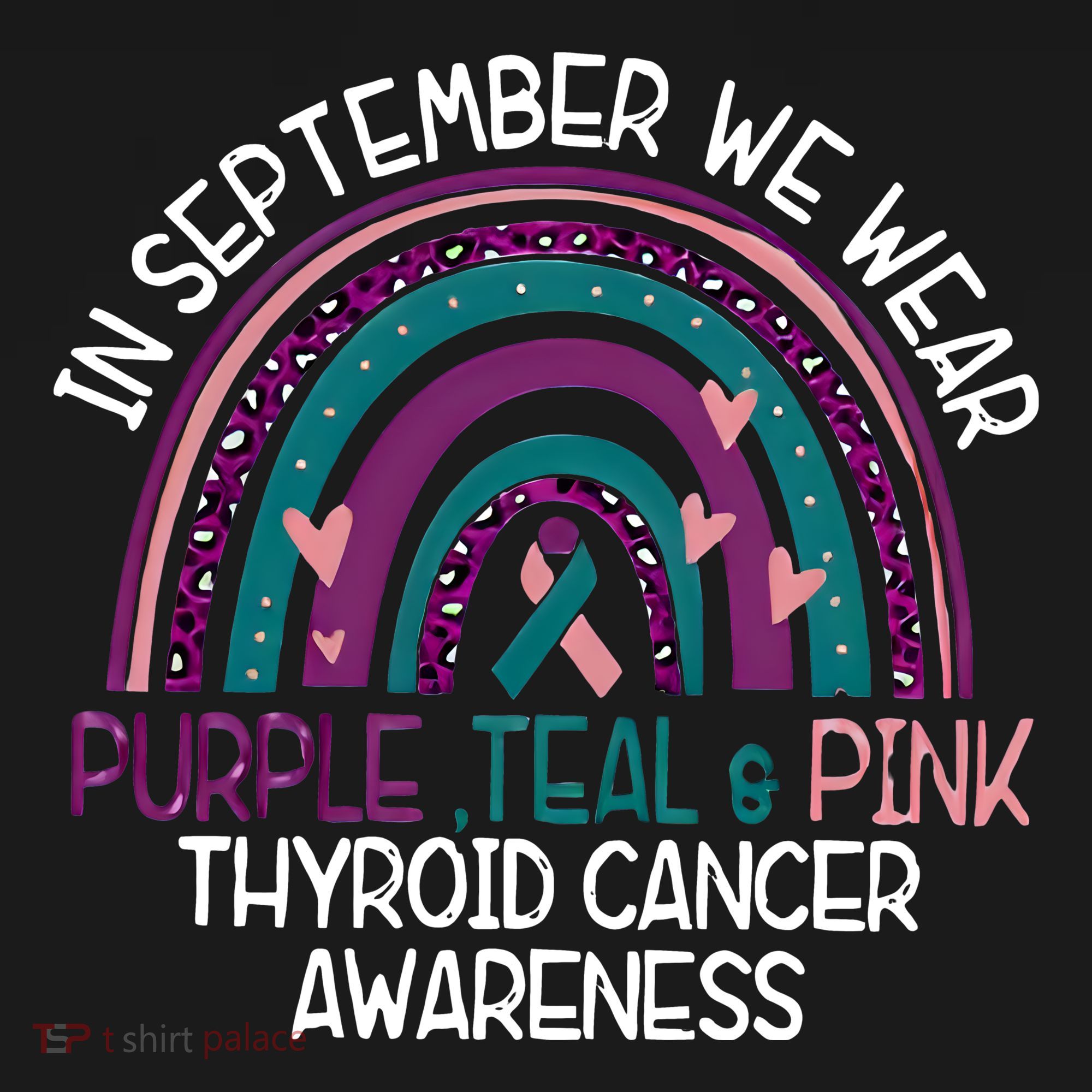 In September We Wear Purple Teal Pink Thyroid Cancer Awareness Ornament