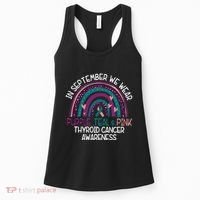 In September We Wear Purple Teal Pink Thyroid Cancer Awareness Women's Tank Top thumb 0