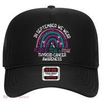 In September We Wear Purple Teal Pink Thyroid Cancer Awareness Hat thumb 0