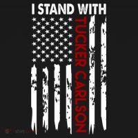 I Stand With Tucker Carlson American Flag Political Coaster thumb 2