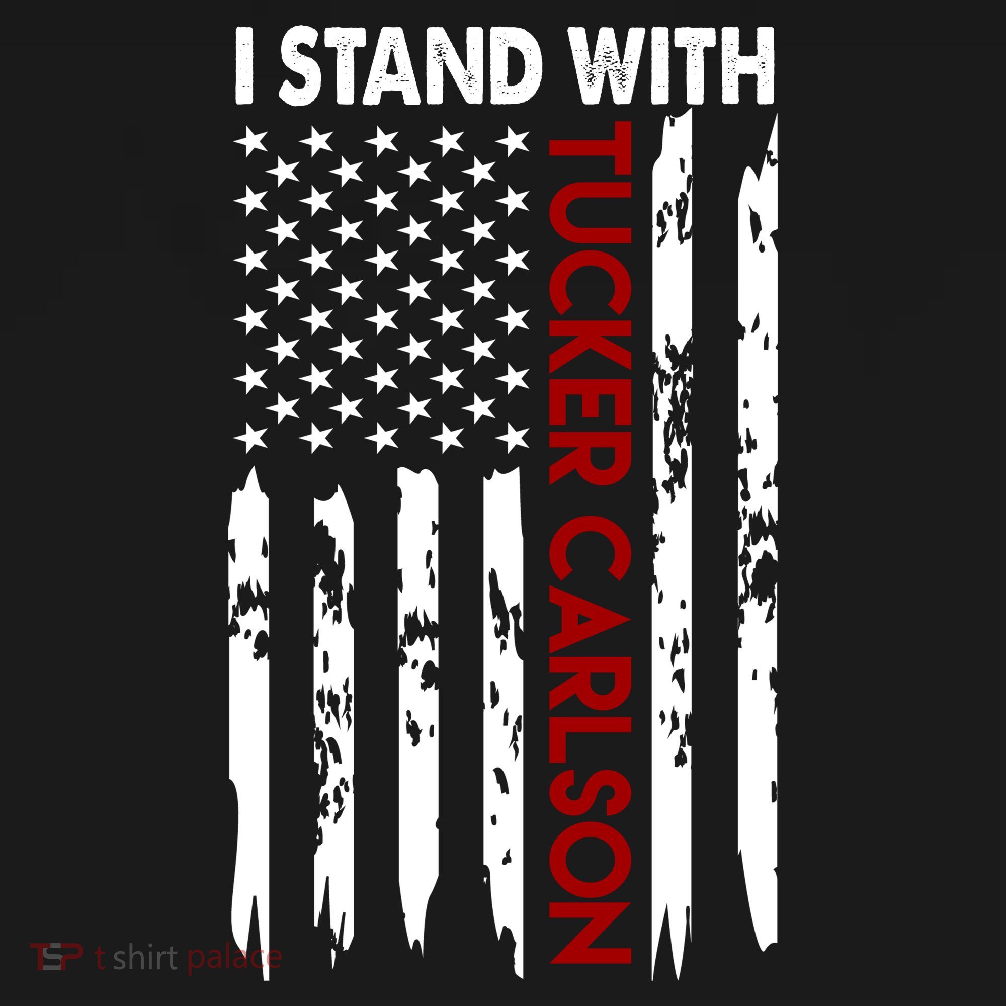 I Stand With Tucker Carlson American Flag Political Toddler Hoodie
