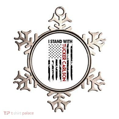I Stand With Tucker Carlson American Flag Political Ornament