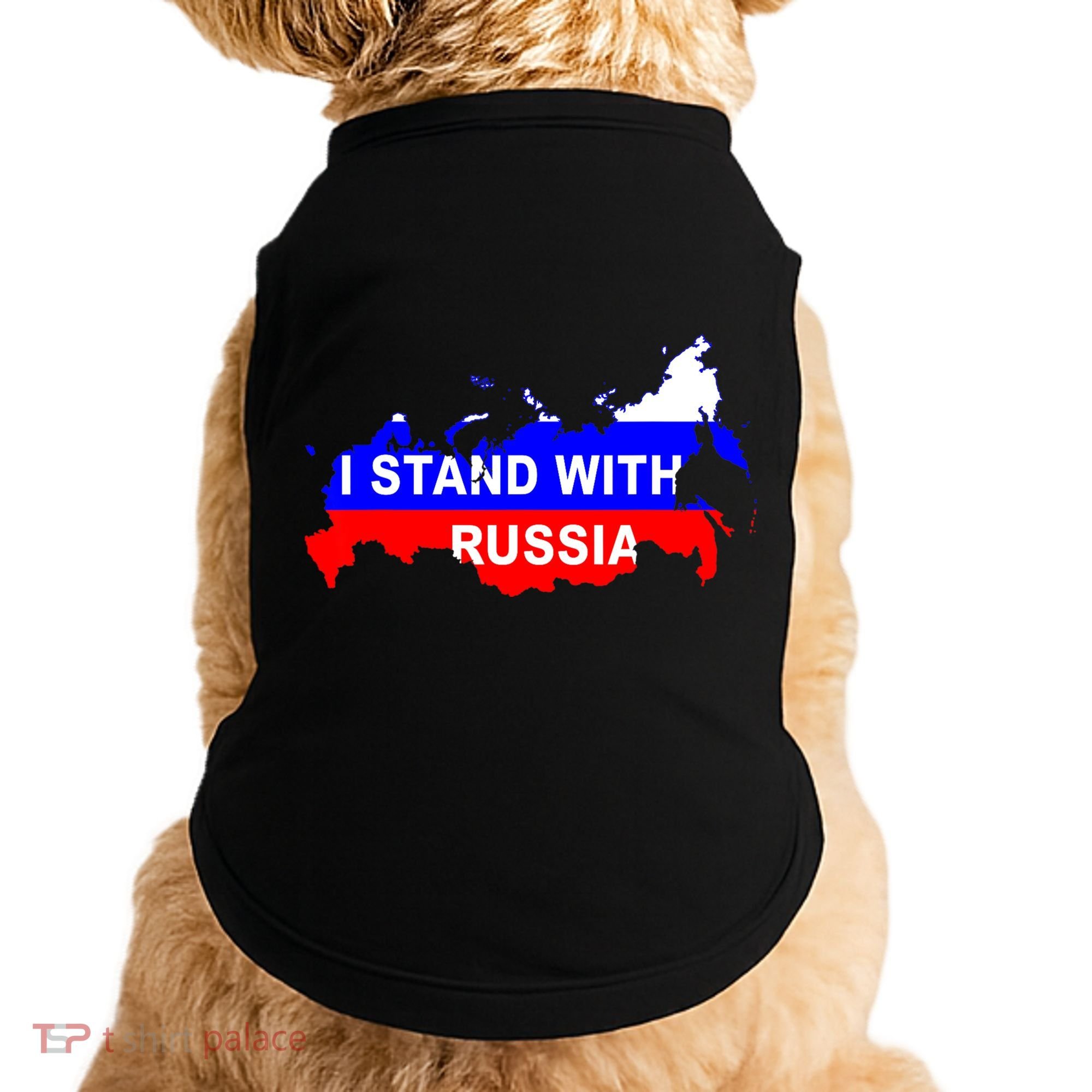 I Stand With Russia Support Russia Russian Flag Doggie Tank