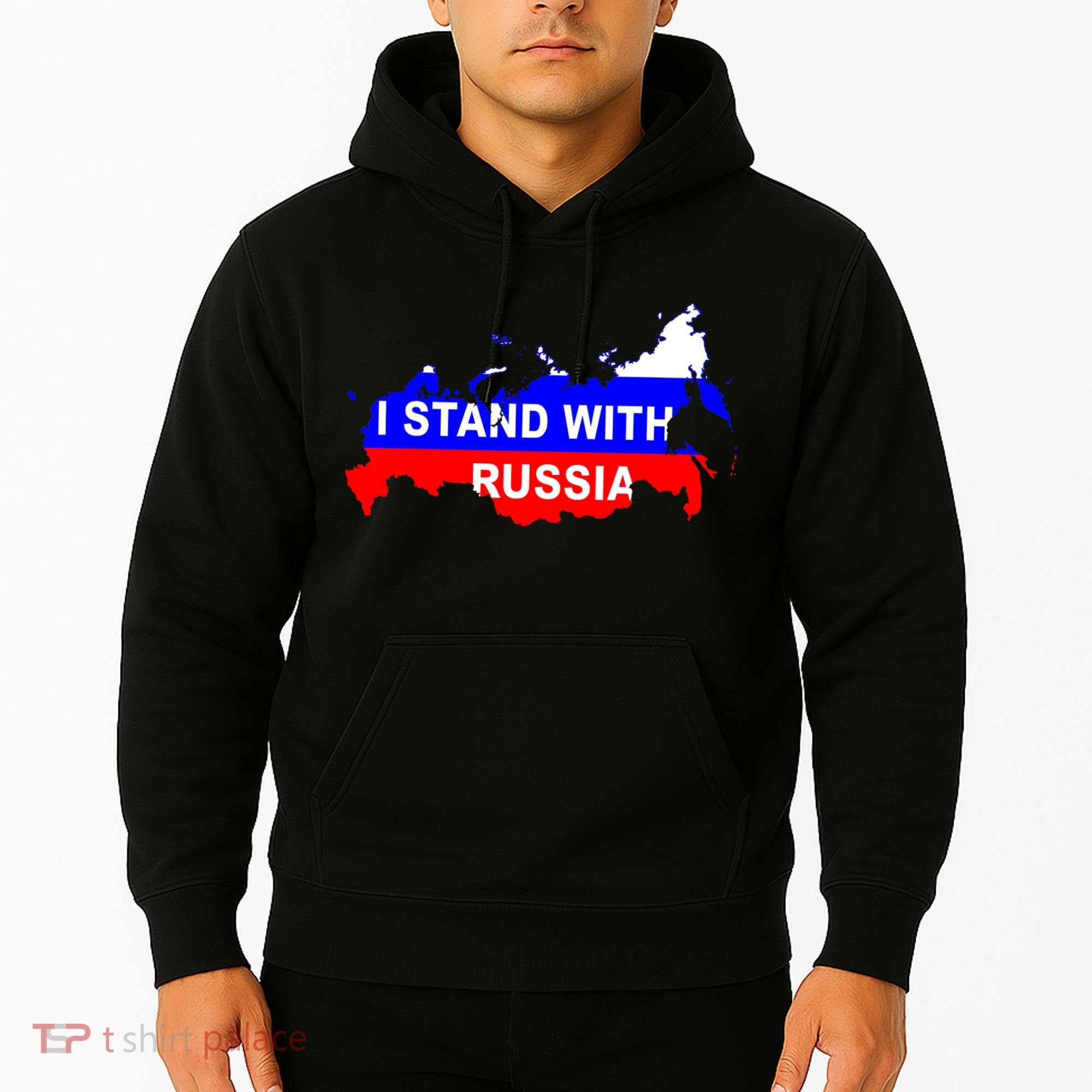 I Stand With Russia Support Russia Russian Flag Hoodie