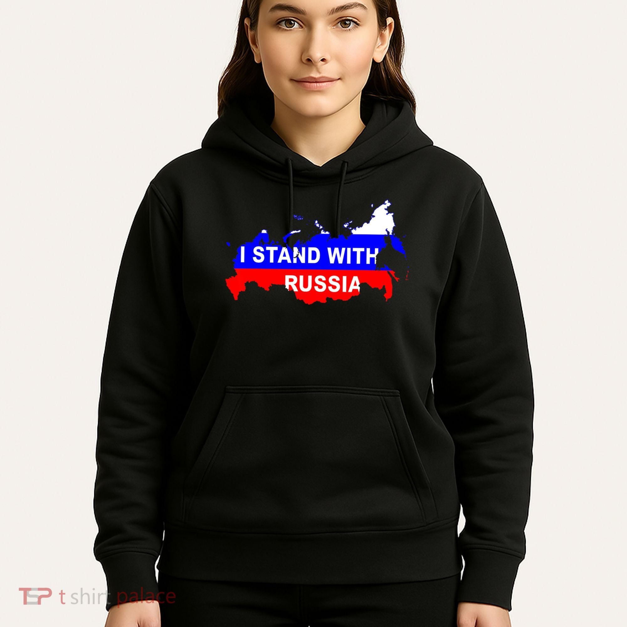 I Stand With Russia Support Russia Russian Flag Hoodie