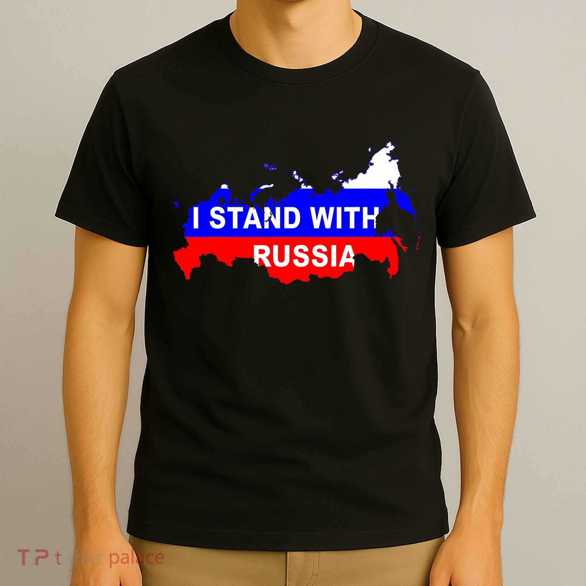 I Stand With Russia Support Russia Russian Flag T-Shirt
