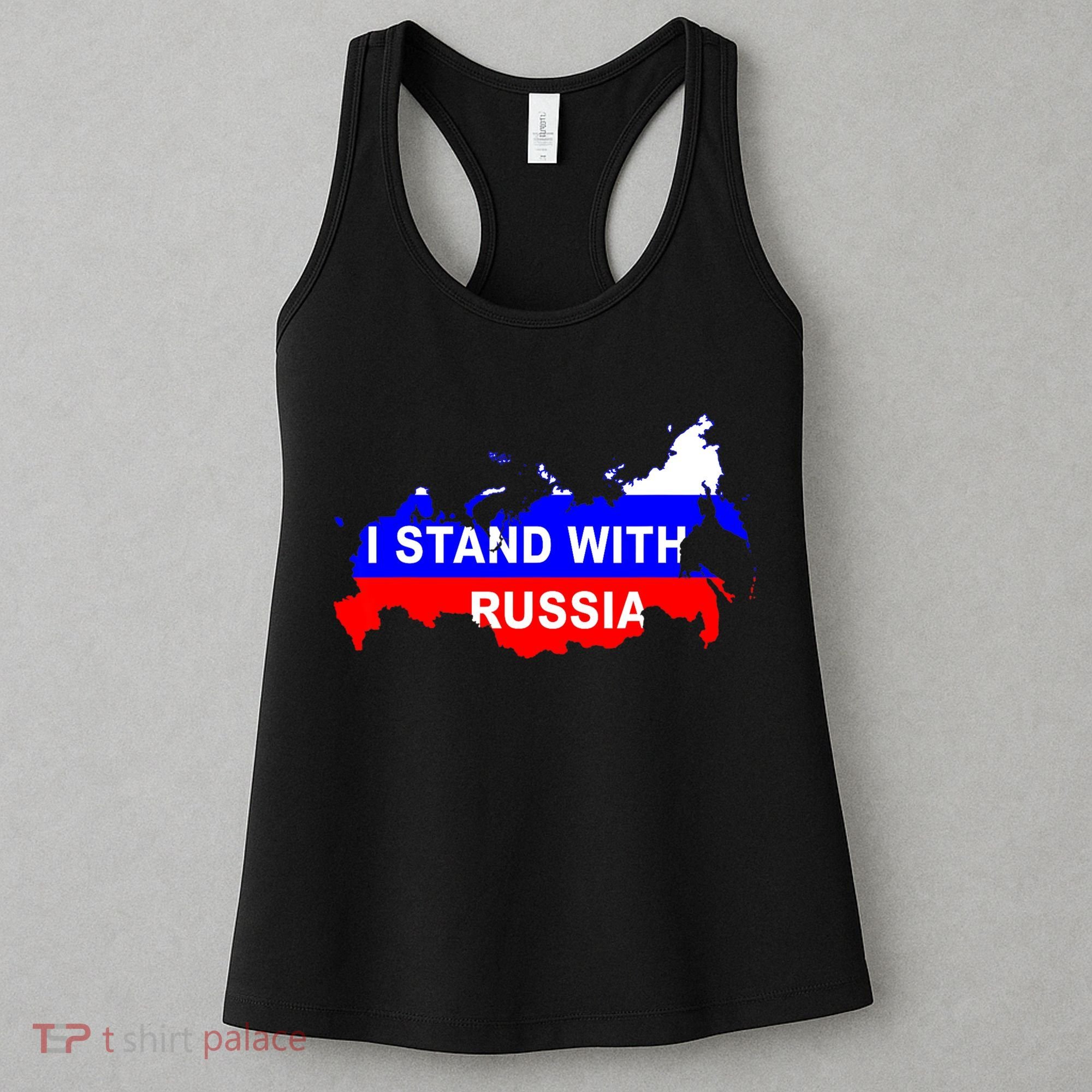 I Stand With Russia Support Russia Russian Flag Women's Tank Top