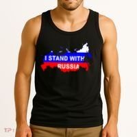 I Stand With Russia Support Russia Russian Flag Tank Top thumb 3