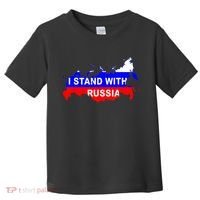 I Stand With Russia Support Russia Russian Flag Toddler T-Shirt thumb 0