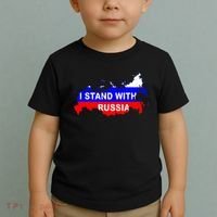 I Stand With Russia Support Russia Russian Flag Toddler T-Shirt thumb 2