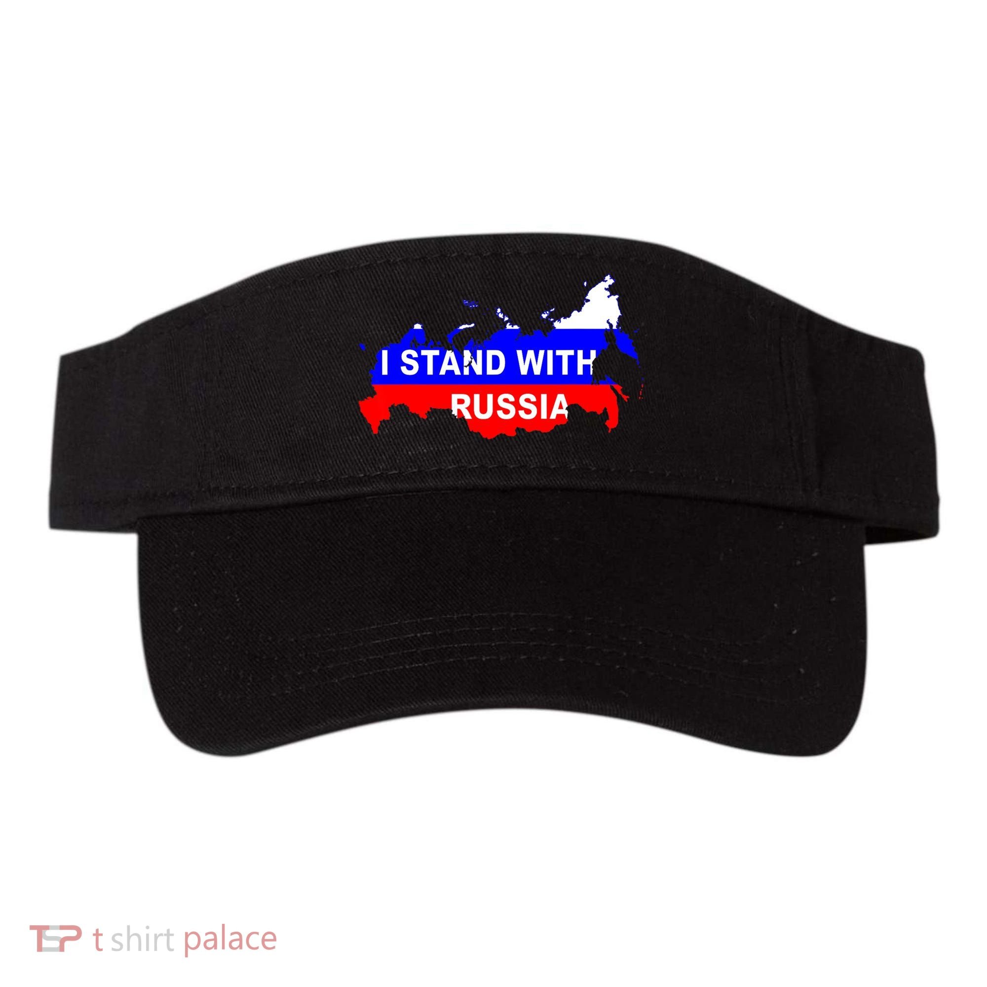 I Stand With Russia Support Russia Russian Flag Visor