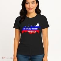 I Stand With Russia Support Russia Russian Flag Women's T-Shirt thumb 4