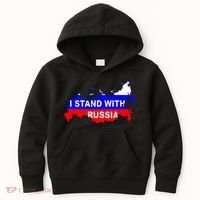 I Stand With Russia Support Russia Russian Flag Kids Hoodie thumb 0