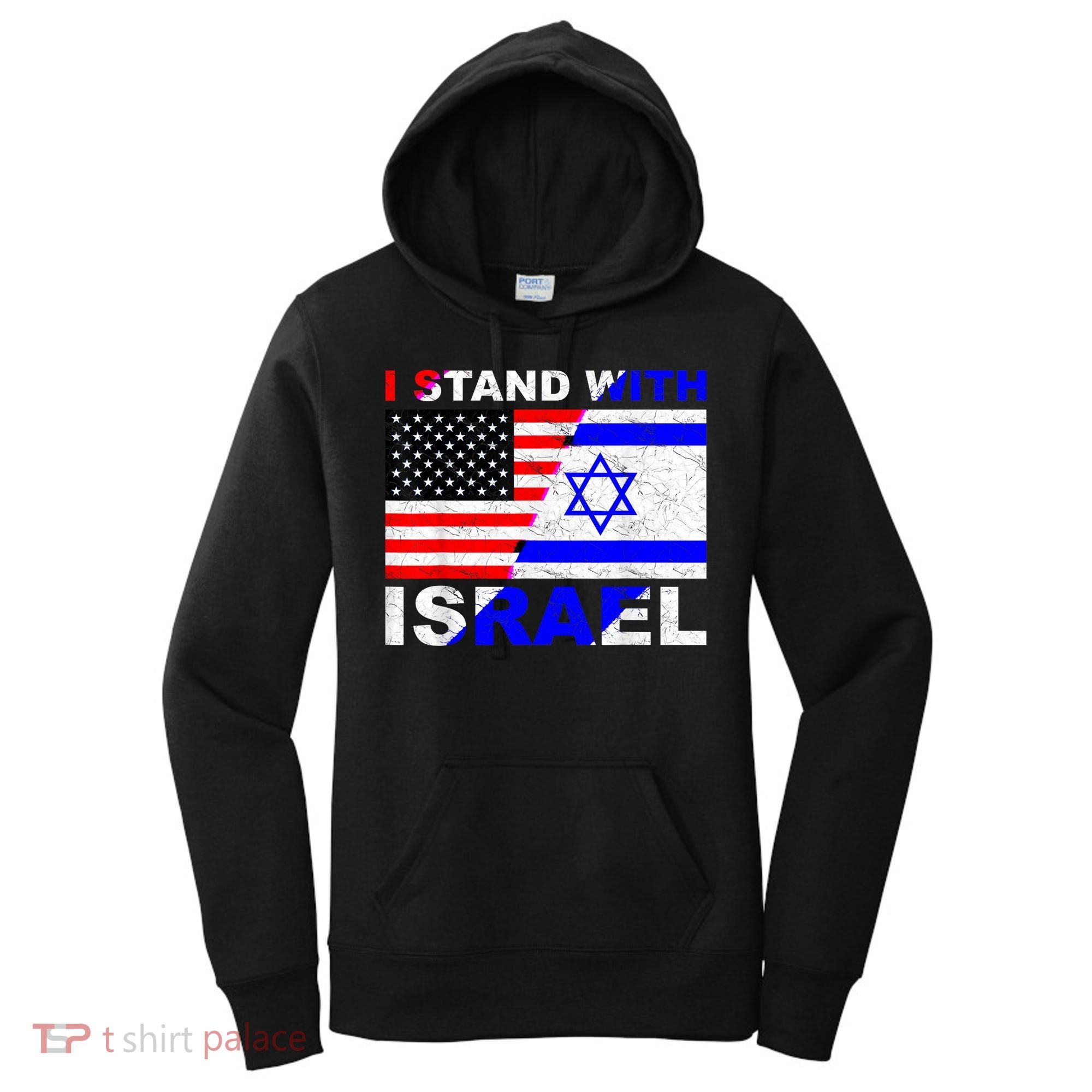 I Stand With Israel Israeli Palestinian Conflict Pro Israel Women's Hoodie