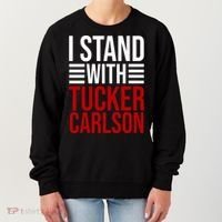 I Stand With Tucker Carlson Political Women's Sweatshirt thumb 0