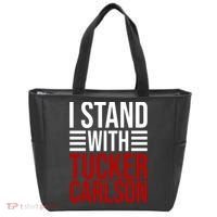 I Stand With Tucker Carlson Political Tote Bag thumb 0