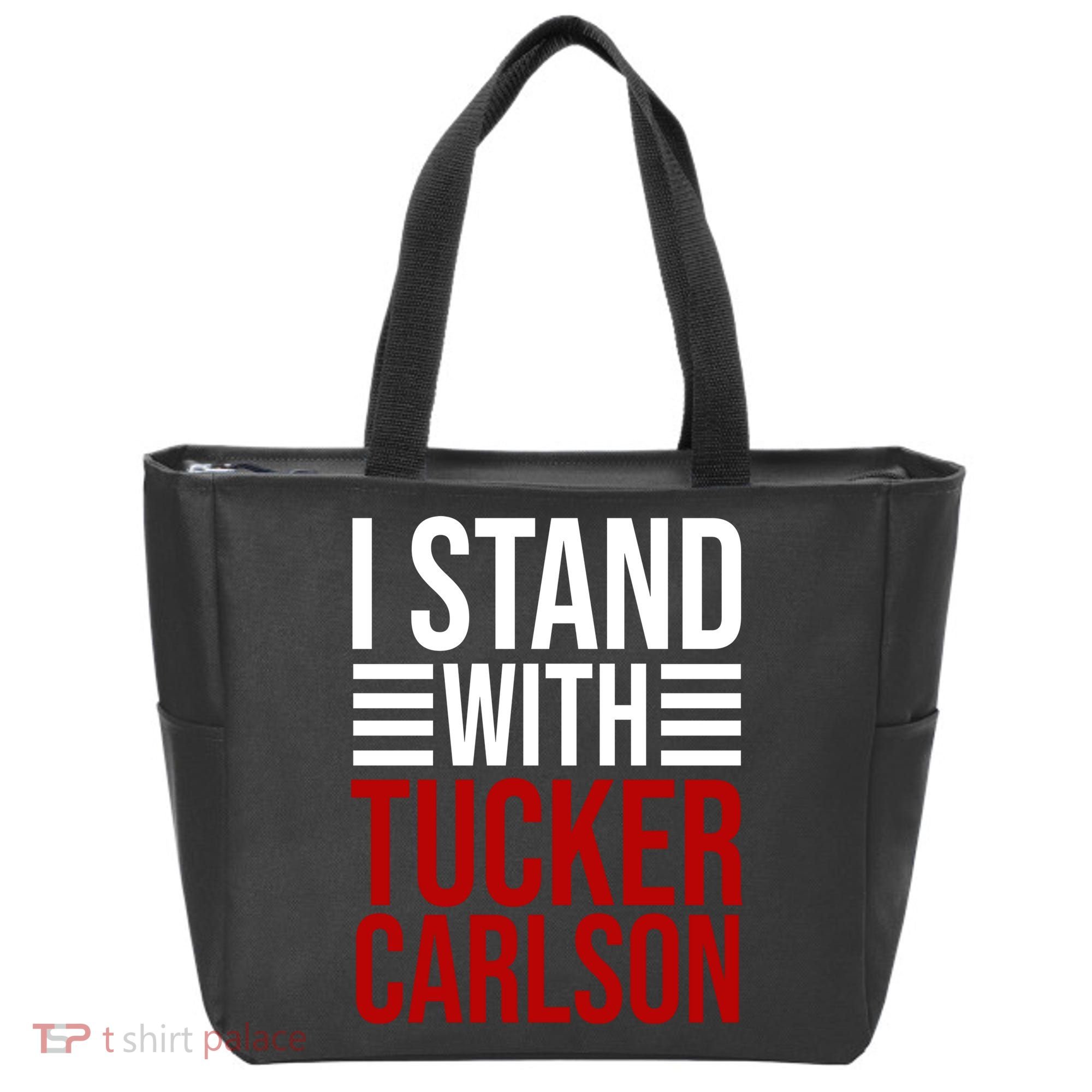 I Stand With Tucker Carlson Political Tote Bag