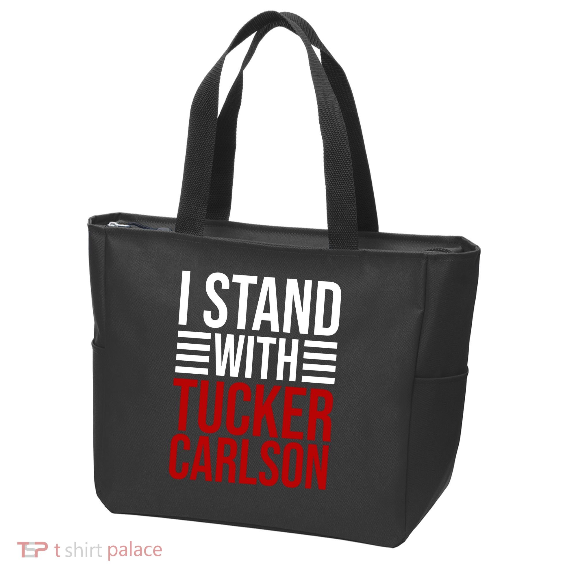 I Stand With Tucker Carlson Political Tote Bag
