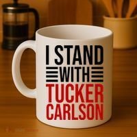 I Stand With Tucker Carlson Political Coffee Mug thumb 4