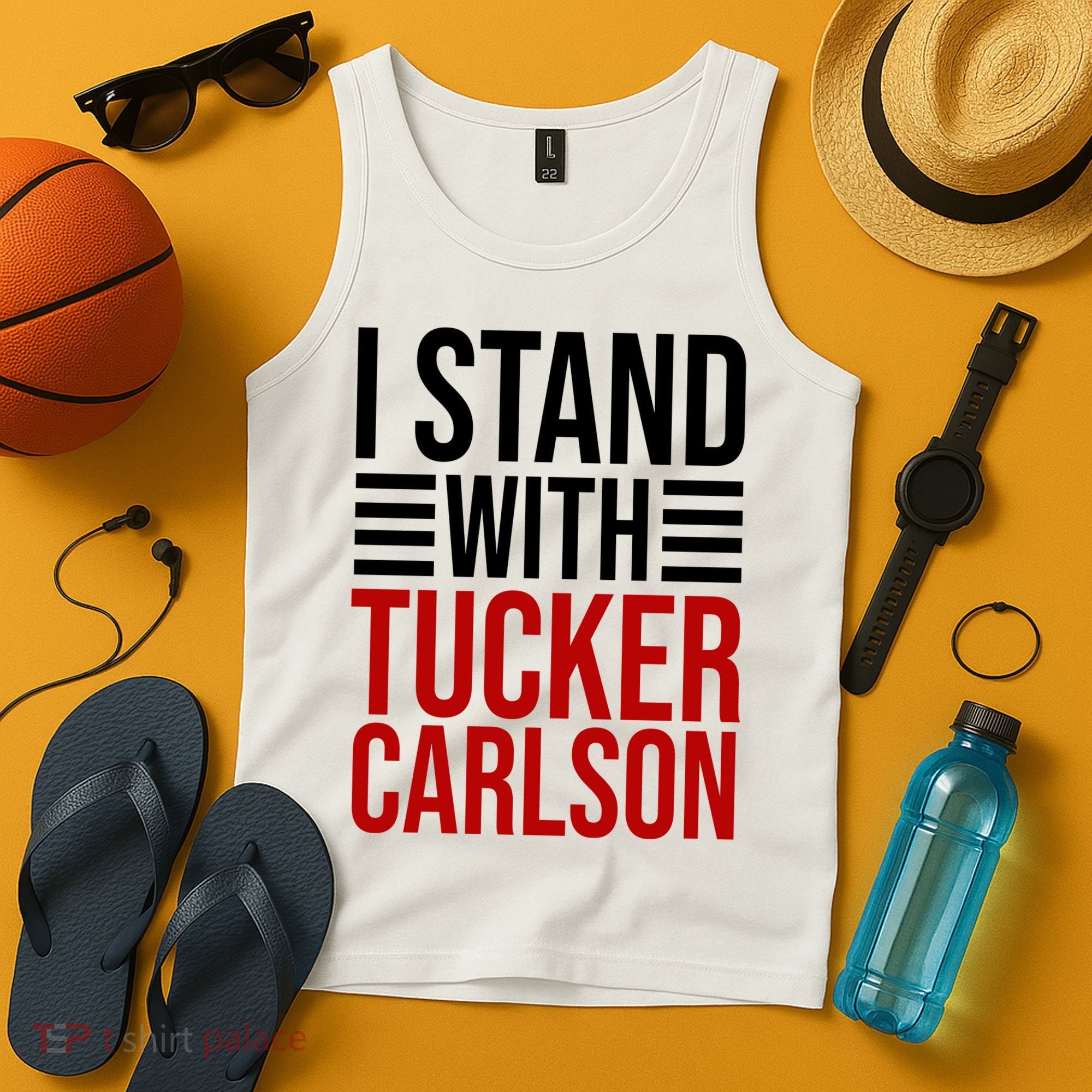 I Stand With Tucker Carlson Political Tank Top