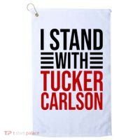 I Stand With Tucker Carlson Political Golf Towel thumb 0