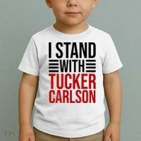 I Stand With Tucker Carlson Political Toddler T-Shirt thumb 2