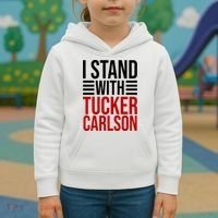 I Stand With Tucker Carlson Political Kids Hoodie thumb 3