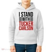 I Stand With Tucker Carlson Political Kids Hoodie thumb 4