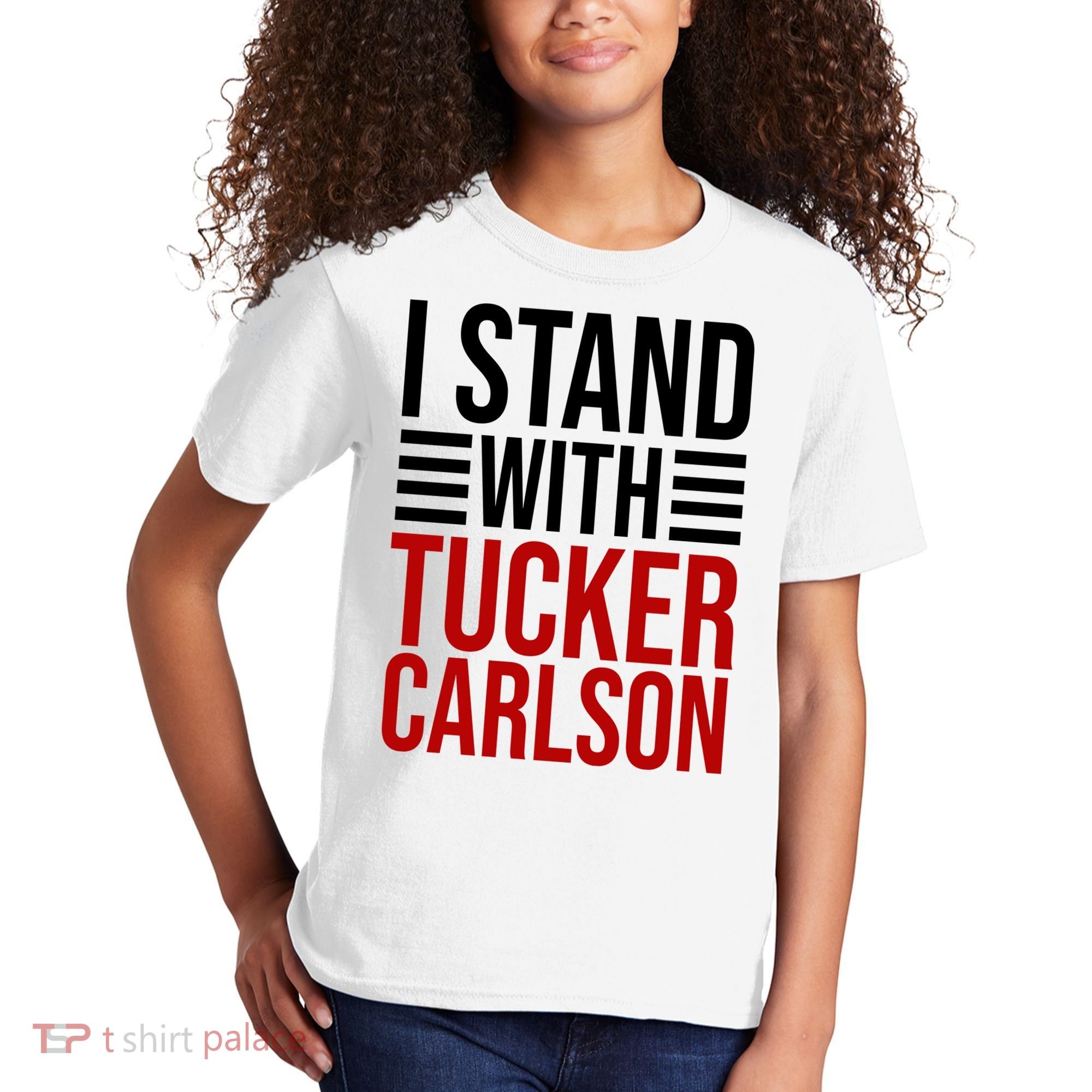 I Stand With Tucker Carlson Political Kids T-Shirt